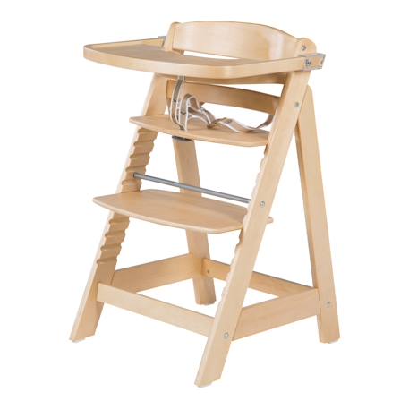 Chaise haute évolutive avec plateau repas amovible sit up fun Blanc+Bois naturel 6 - vertbaudet enfant 