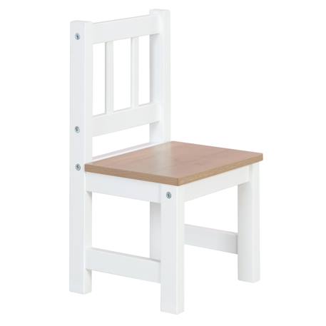 Set table et 2 chaises enfant aspect bois woody Blanc / aspect bois+Gris taupe / aspect bois 4 - vertbaudet enfant 