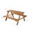 Table pique-nique en bois massif 4 places + 2 coussins Gris / motif étoiles+Teck / motif étoiles 10 - vertbaudet enfant 