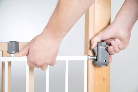 Barrière de sécurité réglable pour portes et escaliers Blanc 5 - vertbaudet enfant 