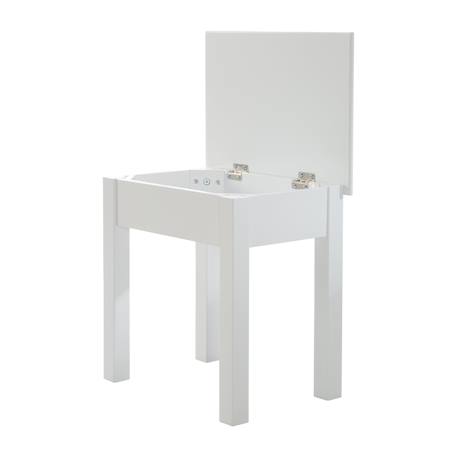 Coiffeuse enfant avec 3 miroirs et tabouret avec rangement Blanc+Rose 3 - vertbaudet enfant 