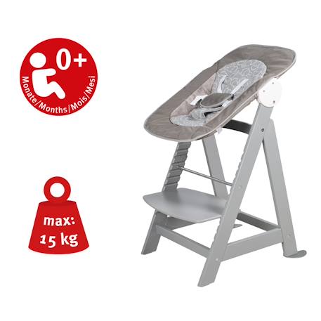 Chaise haute évolutive born up avec transat inclinable sternenzauber Blanc - grandes étoiles+Gris taupe - lapin miffy+Naturel - petites étoiles 11 - vertbaudet enfant 