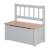 Banc-coffre à jouets en bois massif résistant aux rayures woody Blanc - naturel+Gris taupe - naturel 7 - vertbaudet enfant 