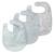 Lot de 3 bavoirs ajustables en coton bio lil planet Bleu clair et gris argenté+Rose pastel et gris argenté+Vert givré et gris argenté 1 - vertbaudet enfant 