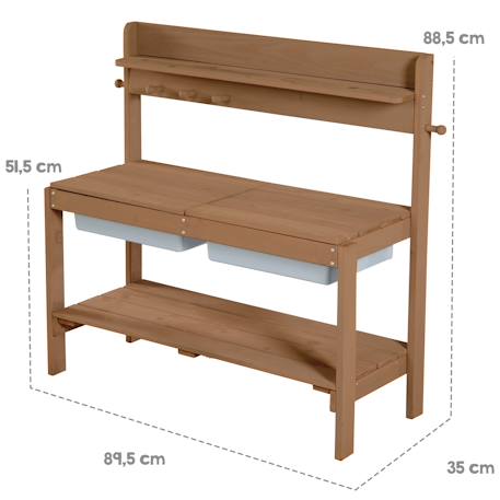 Cuisine extérieure pour enfants en bois massif Gris+Teck 11 - vertbaudet enfant 
