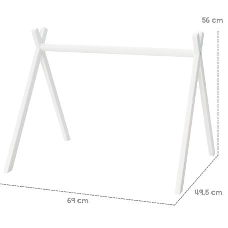 Portique d'éveil en bois massif + 5 pendentifs roba style Blanc - gris+Blanc - rose 3 - vertbaudet enfant 