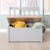 Banc-coffre à jouets en bois massif résistant aux rayures woody Blanc - naturel+Gris taupe - naturel 8 - vertbaudet enfant 
