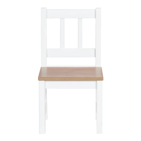 Set table et 2 chaises enfant aspect bois woody Blanc / aspect bois+Gris taupe / aspect bois 5 - vertbaudet enfant 