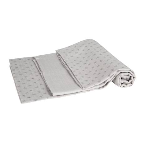 Lot de 3 langes en coton bio lil planet Bleu clair et gris argenté+Gris argenté+Rose pastel et gris argenté+Vert givré et gris argenté 9 - vertbaudet enfant 