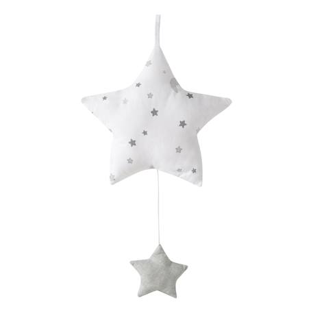 Étoile musicale avec mécanisme musical amovible Blanc - gris / motif étoiles 4 - vertbaudet enfant 