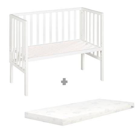 Berceau cododo 2en1 avec matelas et accessoires safe asleep Blanc+Gris taupe 3 - vertbaudet enfant 