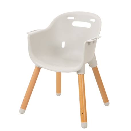 Chaise haute rembourrée avec plateau repas style up wood Bois naturel - gris 4 - vertbaudet enfant 
