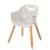 Chaise haute rembourrée avec plateau repas style up wood Bois naturel - gris 4 - vertbaudet enfant 