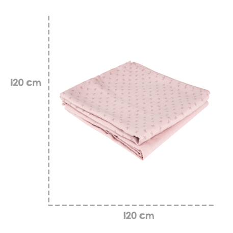 Lot 2 serviettes d'allaitement en coton bio lil planet Bleu clair+Gris argenté+Rose pastel+Vert givré 17 - vertbaudet enfant 