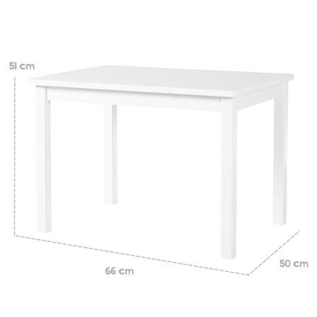 Table rectangulaire à pieds en bois massif laqué Blanc 3 - vertbaudet enfant 