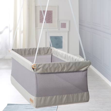 Berceau suspendu respirant avec matelas safe asleep® Gris argenté 3 - vertbaudet enfant 