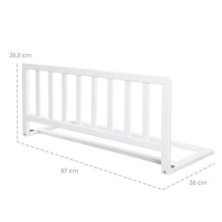 Barrière de lit en bois - protection anti-chute sûre pour bébés et enfants Blanc+Bois naturel+Gris 3 - vertbaudet enfant 