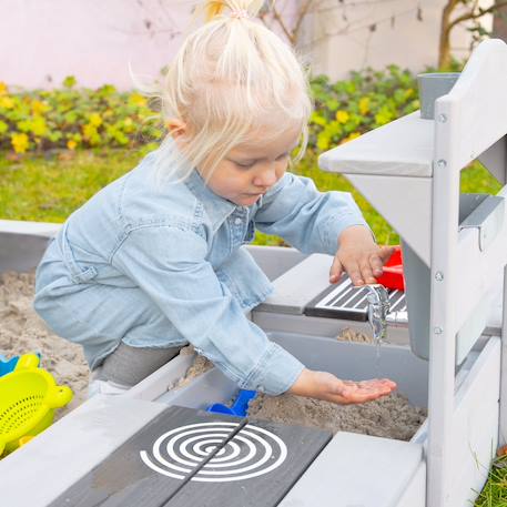 Bac à sable en bois fsc® avec cuisine extérieure intégrée Gris 4 - vertbaudet enfant 