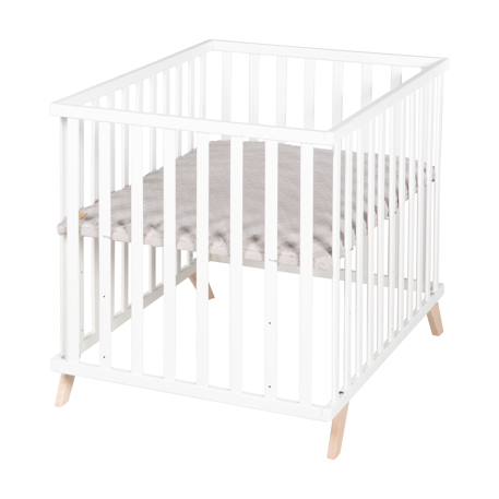 Parc bébé scandinave en bois massif + tapis en coton bio lil planet Anthracite - gris argenté+Blanc - gris argenté+Blanc - vert givré+Naturel - gris argenté 11 - vertbaudet enfant 