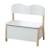 Banc-coffre à jouets en bois massif à fermeture douce Blanc et naturel 1 - vertbaudet enfant 