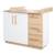 Commode à langer évolutive 2 portes et 3 tiroirs  lion Blanc / chêne artisan 1 - vertbaudet enfant 