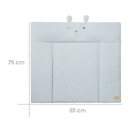 Matelas à langer déperlant à tête d'ourson roba style Bleu clair+Gris argenté 3 - vertbaudet enfant 