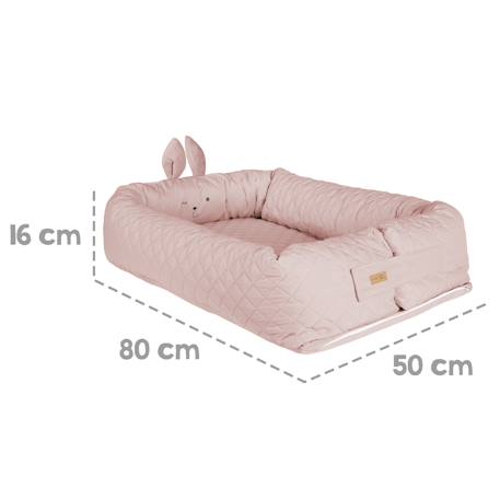 Réducteur de lit 3 en 1 tissu déperlant roba style Bleu clair / ourson+Gris argenté / ourson+Rose pastel / lapin 14 - vertbaudet enfant 