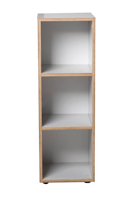 Étagère de rangement 3 cases pour chambre enfant caro Gris clair / chêne doré 4 - vertbaudet enfant 