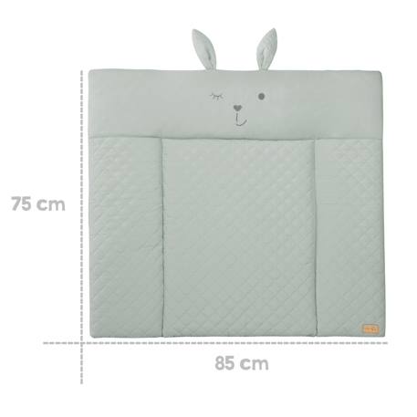 Matelas à langer déperlant à tête de lapin roba style Rose pastel+Vert givré 9 - vertbaudet enfant 
