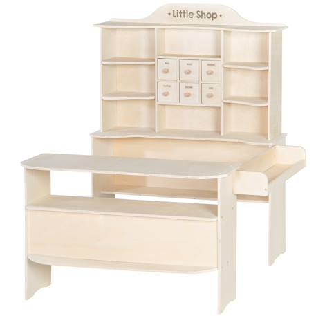 Marchande enfant en bois à 6 tiroirs little shop Naturel / sans accessoires 1 - vertbaudet enfant 