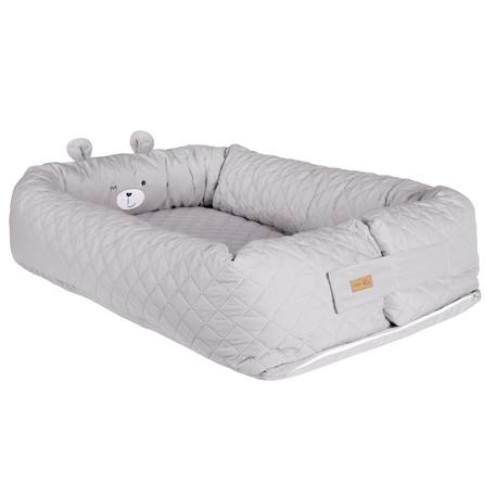 Réducteur de lit 3 en 1 tissu déperlant roba style Bleu clair / ourson+Gris argenté / ourson+Rose pastel / lapin 7 - vertbaudet enfant 