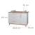 Commode à langer 3 tiroirs et 1 porte caro Gris clair / chêne doré 4 - vertbaudet enfant 