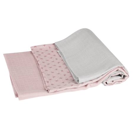 Lot de 3 langes en coton bio lil planet Bleu clair et gris argenté+Gris argenté+Rose pastel et gris argenté+Vert givré et gris argenté 15 - vertbaudet enfant 