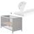 Lit bébé 2en1 indépendant et cododo + matelas respirant safe asleep® Blanc+Gris taupe 7 - vertbaudet enfant 