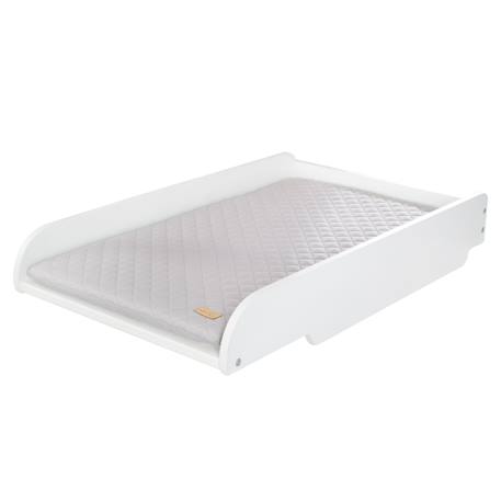 Plan à langer pour lit bébé + matelas à langer déperlant roba style Blanc / gris argenté 1 - vertbaudet enfant 