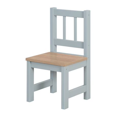 Set table et 2 chaises enfant aspect bois woody Blanc / aspect bois+Gris taupe / aspect bois 10 - vertbaudet enfant 