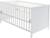 Lit bébé évolutif convertible en lit junior Blanc+Gris taupe 1 - vertbaudet enfant 