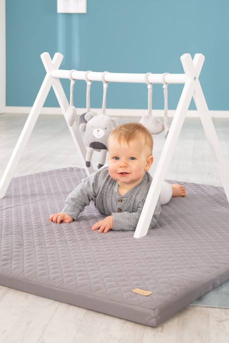 Tapis d'éveil pliant transformable en matelas pour lit bébé Gris anthracite 5 - vertbaudet enfant 