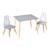 Set table et 2 chaises enfant avec pieds en bois massif Gris - naturel / lapin miffy 1 - vertbaudet enfant 
