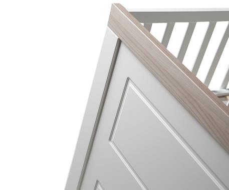 Lit bébé évolutif convertible en lit junior felicia Blanc cassé / luna elm 4 - vertbaudet enfant 