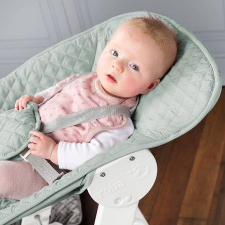 Chaise haute évolutive born up avec transat déperlant et inclinable roba style Blanc - gris argenté+Blanc - vert givré+Naturel - gris argenté+Naturel - vert givré 12 - vertbaudet enfant 