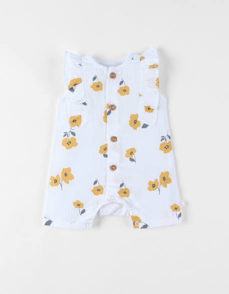 Combinaison style et confort crépon de coton Blanc 1 - vertbaudet enfant 
