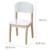 Chaise à dossier arrondi en bois massif Blanc et naturel 3 - vertbaudet enfant 