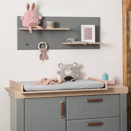 Housse de matelas à langer extensible en coton bio lil planet Bleu clair+Gris argenté+Vert givré 8 - vertbaudet enfant 
