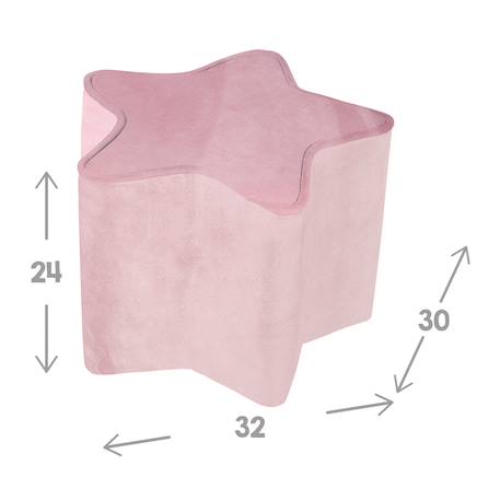 Ensemble fauteuil + pouf + coussin décoratif étoile lil sofa Bleu clair+Gris argenté+Rose pastel 18 - vertbaudet enfant 
