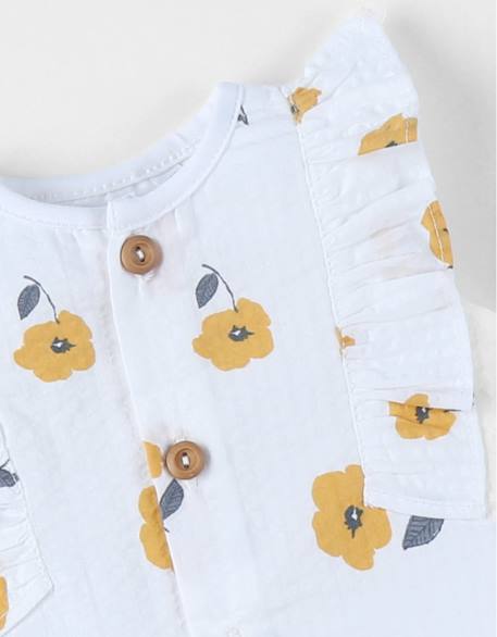Combinaison style et confort crépon de coton Blanc 4 - vertbaudet enfant 