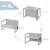 Table convertible en banc évolutif à 2 hauteurs d'assise Blanc+Gris 12 - vertbaudet enfant 