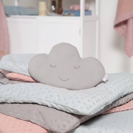 Coussin décoratif nuage pour chambre d'enfant roba style Bleu clair+Gris argenté+Rose pastel+Vert givré 8 - vertbaudet enfant 