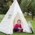 Tente de jeu indienne tipi + sac de transport Blanc cassé / beige 2 - vertbaudet enfant 