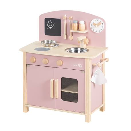 Cuisine enfant équipée avec accessoires et horloge Gris et naturel+Rose et naturel 7 - vertbaudet enfant 